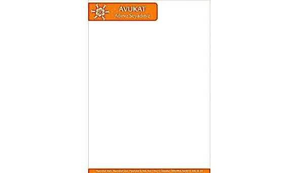 Avukat - Hukuk Bürosu Antetli Kağıt ANT808