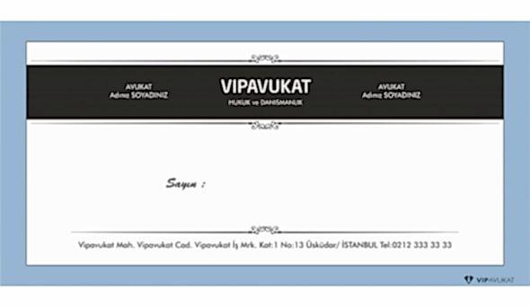 Avukat - Hukuk Bürosu Diplomat Zarf ZRF800