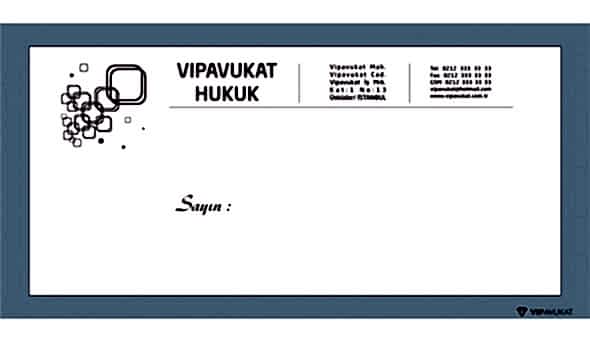 Avukat - Hukuk Bürosu Diplomat Zarf ZRF806