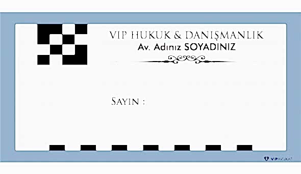 Avukat - Hukuk Bürosu Diplomat Zarf ZRF809